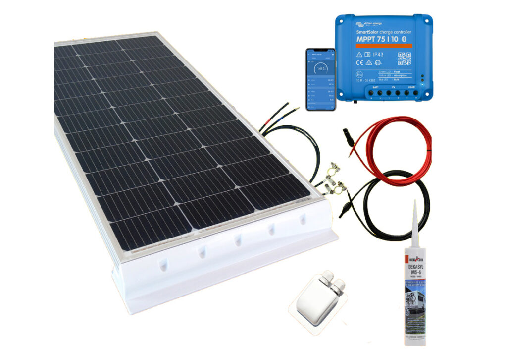 Wohnmobil Solaranlage 100W Victron 75/10 weiss
