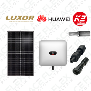 5 kWp zonnepanelen systeem compleetset met Luxor modules + Huawei 5kW omvormer 1-fase + montagemateriaal