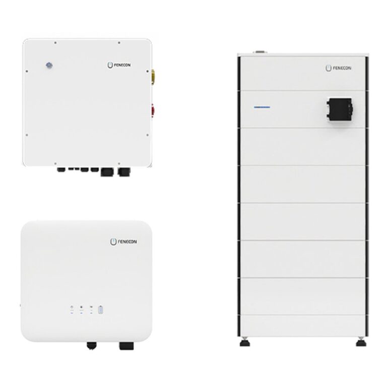 Fenecon Home DC 10 + 14 kWh mit Ersatzstrom – Komplettsystem mit Fenecon Home 10 kW Hybridwechselrichter, BMS, FEMS-Box und 5 Batteriemodulen GEN2 (14 kWh nutzbar) inkl. automatischer Verbraucherumschaltung